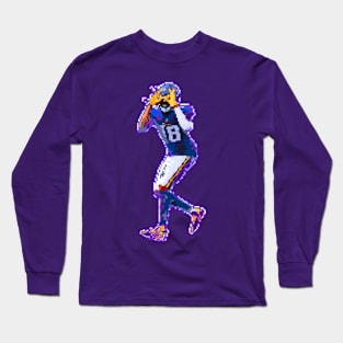 Griddy justin jefferson pixel art Long Sleeve T-Shirt